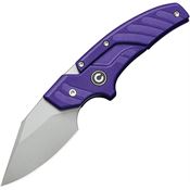 Civivi 210362 Typhoeus Adjustable Stonewash Fixed Blade Knife Purple Handles