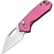 CJRB 1933PK Mini Pyrite Button Lock Knife Pink Handles