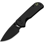 CJRB 1934BBK Mica Black Button Lock Knife Black Handles