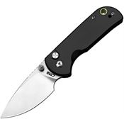 CJRB 1934BK Mica Button Lock Knife Black Handles