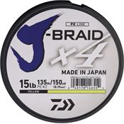 Daiwa JB4U15150FY J-Braid Line 15/150 Yellow