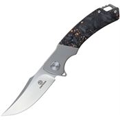 Defcon 9400 Condor Framelock Knife Gray/Copper Foil Carbon Fiber Handles