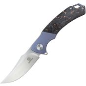 Defcon 94001 Condor Framelock Knife Blue/Copper Foil Carbon Fiber Handles
