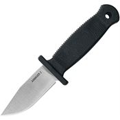 Demko 09648 Armiger 2 Clip Point Satin Fixed Blade Knife Black Handles