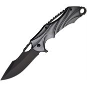 ElitEdge 10858GY Assist Open Linerlock Knife with Gray Handles