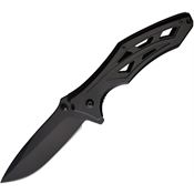 ElitEdge 10A87BK Assist Open Linerlock Knife with Black Handles