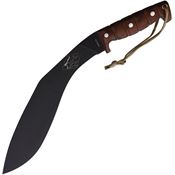 ESEE KUKRI Expat Jaraca Kukri Machete Black Fixed Blade Knife Walnut Handles