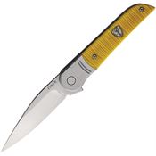 Finch ST367 Stinger Framelock Knife Yellow Jigged Bone Handles