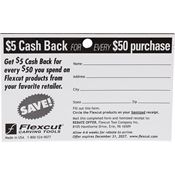 Flexcut REBATE Cash Back Rebate Pad