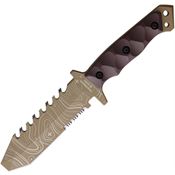 Halfbreed Blades ERK01TOPODE Emergency Rescue Topo Dark Earth Fixed Blade Knife Flat Dark Earth Handles