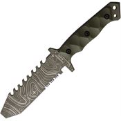 Halfbreed Blades ERK01TOPOODG Emergency Rescue Topo OD Green Fixed Blade Knife OD Green Handles