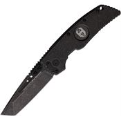 Hoffner 04 WarMaster Framelock Knife Black Stonewashed Handles