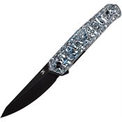 Kansept 1042B2 Integra Framelock Knife Blue/White Carbon Fiber Handles