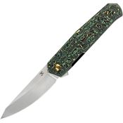 Kansept 1042B3 Integra Framelock Knife Green/Yellow Carbon Fiber Handles