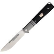Karbon 112 Flatline Framelock Knife Black G10 Handles