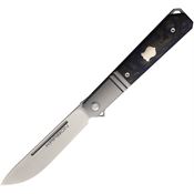 Karbon 116 Flatline Framelock Knife Blue Carbon Fiber Handles