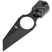 Kizer I1052A2 Variable Wham Black Stonewash Fixed Blade Knife Carbon Handles