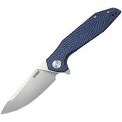 Kubey 117J Nova Linerlock Knife with Blue/Black Handles