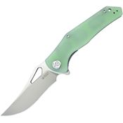 Kubey 149D Phemius Linerlock Knife with Jade Handles