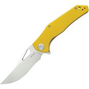 Kubey 149G Phemius Linerlock Knife with Yellow Handles