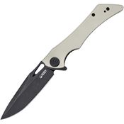 Kubey 245F Raven Linerlock Knife with Ivory Handles