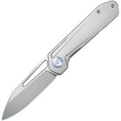 Kubey 321I Royal Framelock Knife Gray Titanium Handles