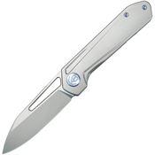 Kubey 321I Royal Framelock Knife Gray Titanium Handles