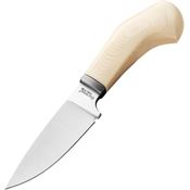 LionSTEEL WL1MW Willy Satin Fixed Blade Knife Lvory Handles