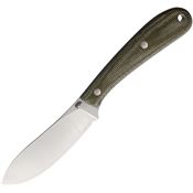 Lord And Field Outfitters 11 Tallulah Scout Satin Fixed Blade Knife Green Micarta Handles