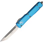 Microtech 12310TQ Auto Ultratech Stonewashed Tanto OTF Knife Turquoise Handles