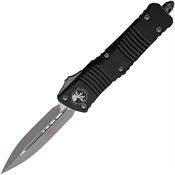Microtech 14210AP Auto Apocalyptic Double Edge Combat Troodon OTF Knife Black Handles