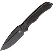 Microtech 190C1DLC Anax Framelock Knife Black Titanium/Carbon Fiber Handles