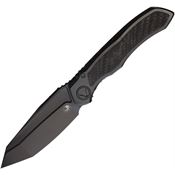 Microtech 191C1DLC Anax Tanto Framelock Knife Black Titanium/Carbon Fiber Handles