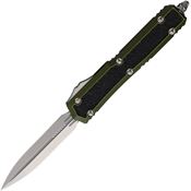 Microtech 20610ODS Auto Makora Stonewashed Double Edge OTF Knife OD Green Handles