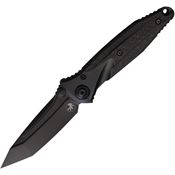 Microtech 2611DLC Socom Bravo Tanto Framelock Knife Black Titanium/Carbon Fiber Handles