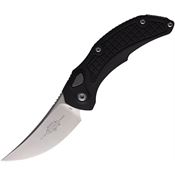 Microtech 268A10 Auto Brachial Stonewashed Single Edge Button Lock Knife Black Handles