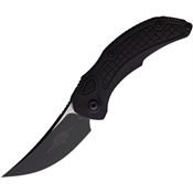 Microtech 268A1T Auto Brachial Single Edge Button Lock Knife Black Handles