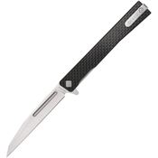 Ocaso 8WFS Solstice Linerlock Knife with Wh Carbon Fiber Satin Handles