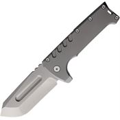PMP 071 Grizzly Framelock Knife Gray Titanium Handles