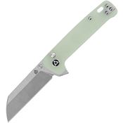 QSP 130BLB1 Penguin Button Lock Knife Jade G10 Handles