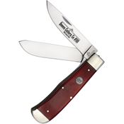 Queen SB206L Two Blade Lockback Knife Red Bone Handles