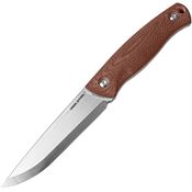 Real Steel 3851B Pathfinder Satin Fixed Blade Knife Brown Handles