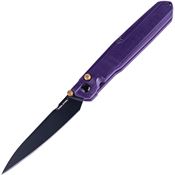 Real Steel 7832P G5 Metamorph Black Button Lock Knife Purple Handles