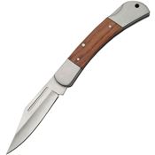 Rite Edge 211164 Clip Point Lockback Knife Brown Wood Handles