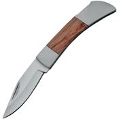 Rite Edge 212786BX Small Clip Point Lockback Knife Brown Wood Handles