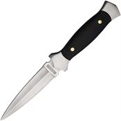 Rough Rider 2378 Amigo Boot Highland Satin Fixed Blade Knife Black Handles