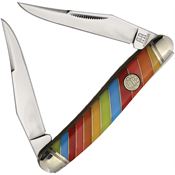 Rough Rider 2465 Lollipop Series Muskrat Finish Knife Multicolor Handles