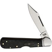 Rough Rider 2564 Bearhead Copperhead Pakka Satin Folding Knife Black Handles