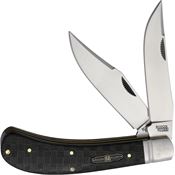 Rough Rider 2572 Bearhead Saddle Horn Knife Black Pakkawood Handles