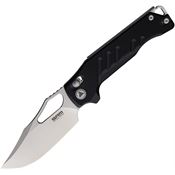 SRM 238XGB 283X Ambi Lock Brushed Folding Knife Black Handles